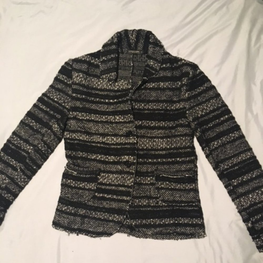 Black and White Wool Blazer (Small)